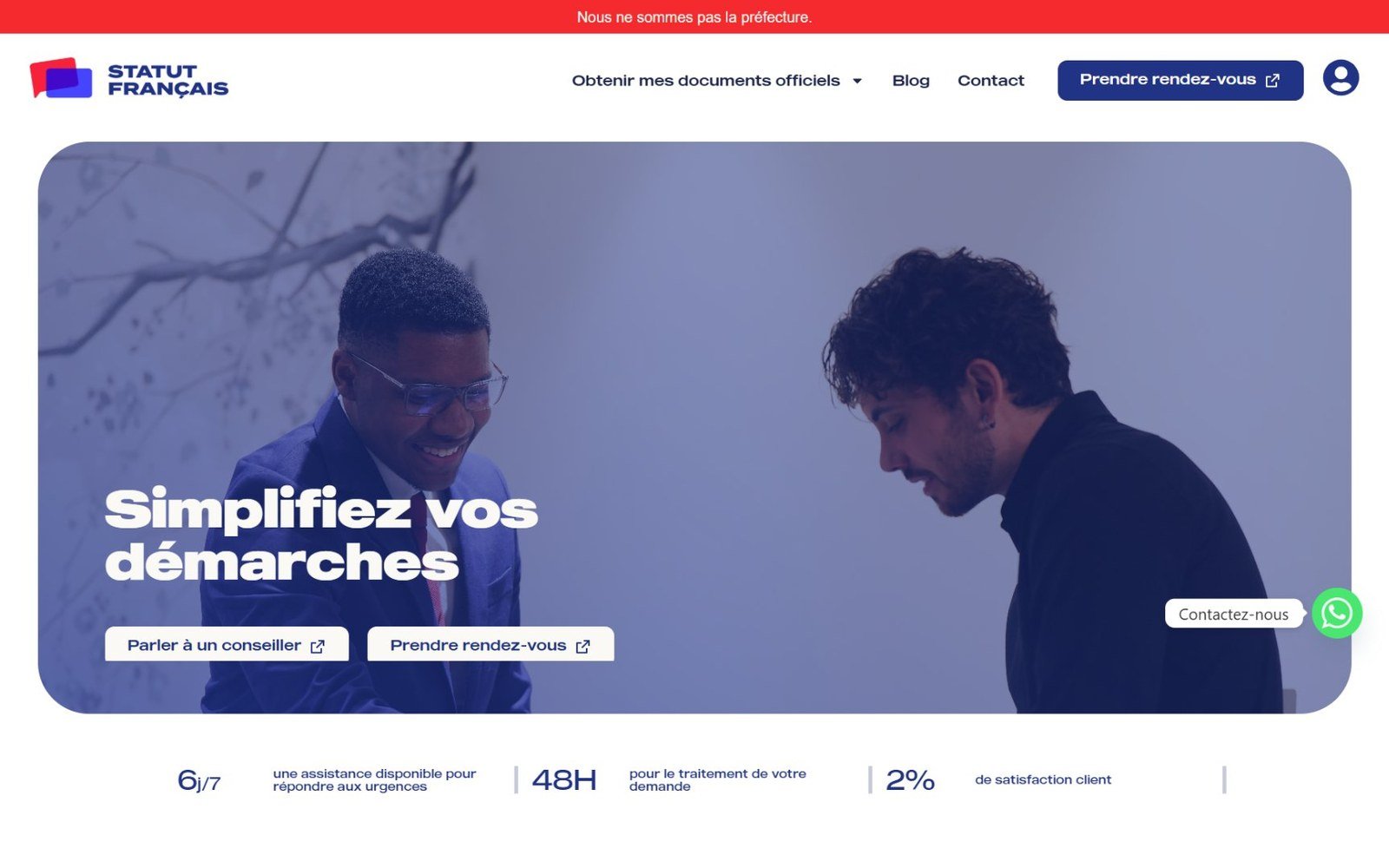 Aperçu du projet Statut Français